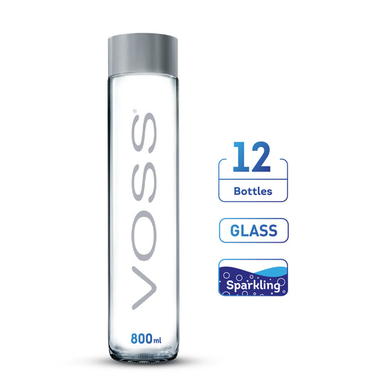 VOSS Sparkling Water Glass 800 ml (12 bottles per pack)